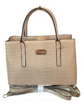 Bebe Crossbody Satchel Featuring an Embossed Design and Gold Tone Hardware EUC